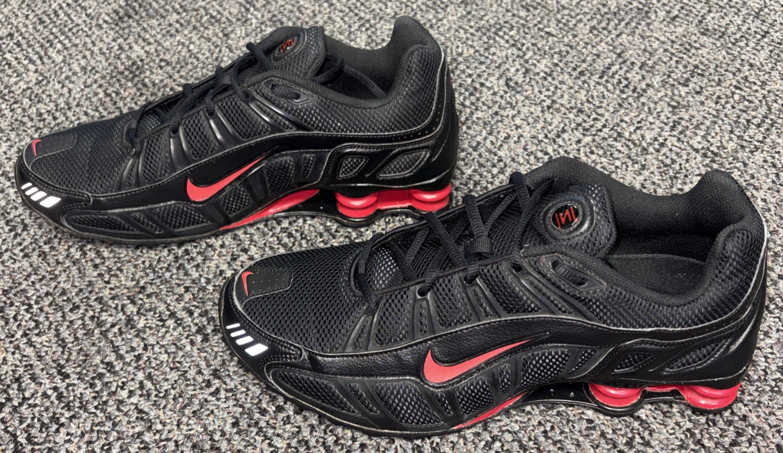 Nike Shox Ride 2 Black Red Mesh Synthetic Low Top Men’s Running Sneakers Size 12