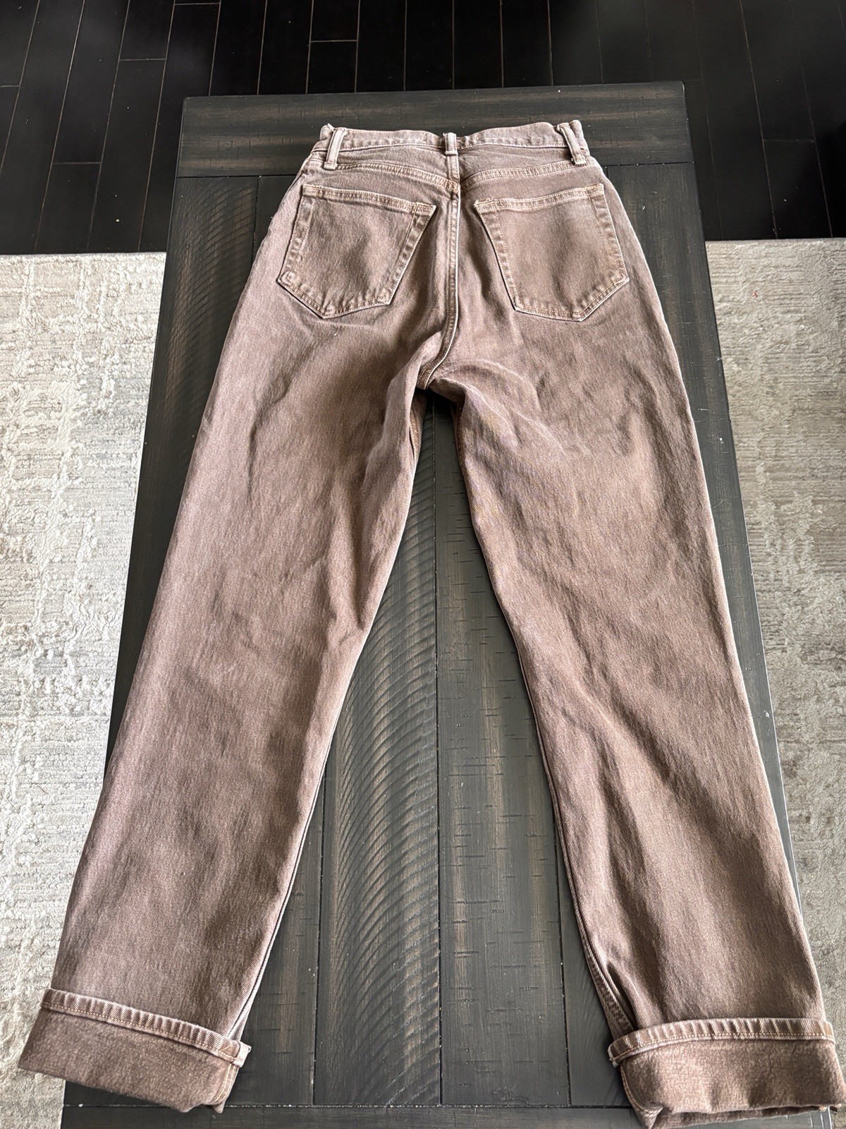 Abercrombie & Fitch ’90s Straight Ultra High Rise Brown Jeans Medium Wash 26