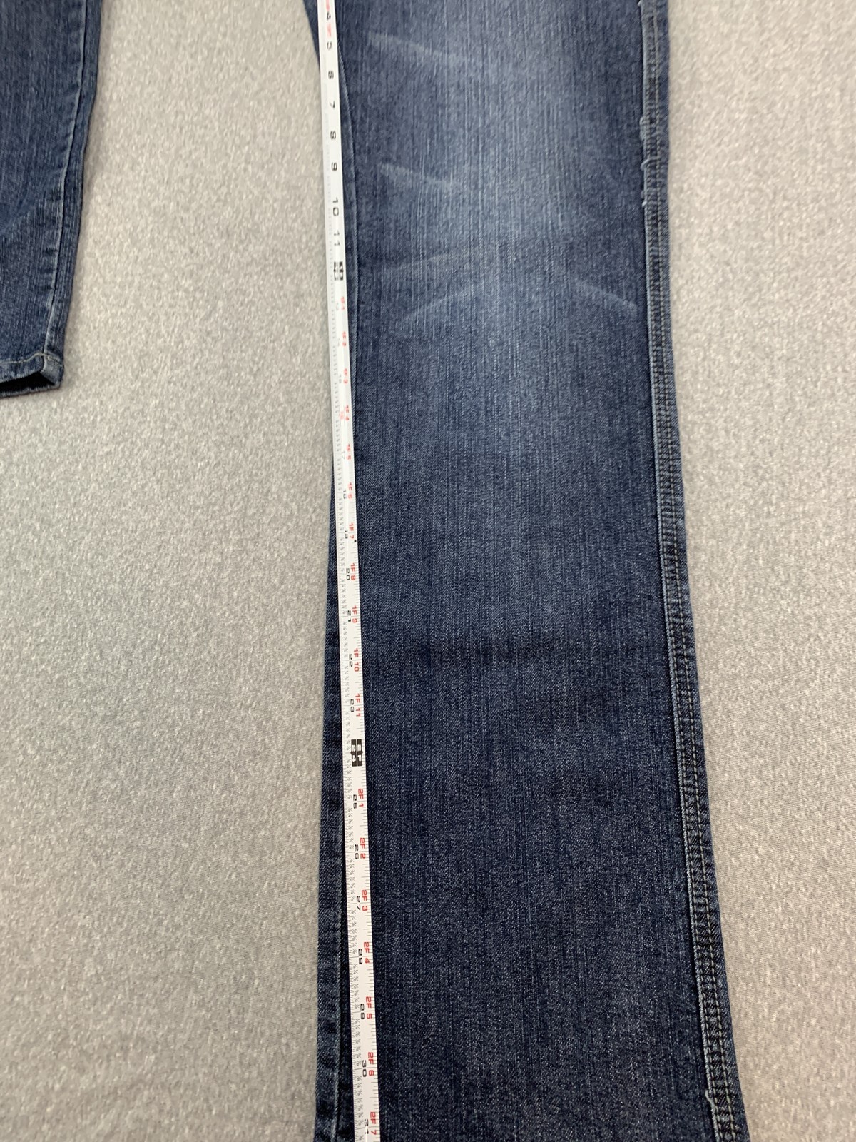 7 For All Mankind Jeans Womens 30 Flare Leg Blue A Pocket Studded Stretch USA