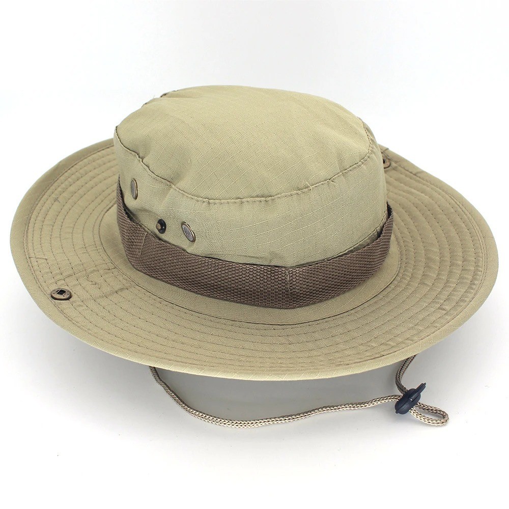 Boonie Bucket Hats Outdoor Fishing Hunting Wide Brim Mesh Camo Safari Sun Cap
