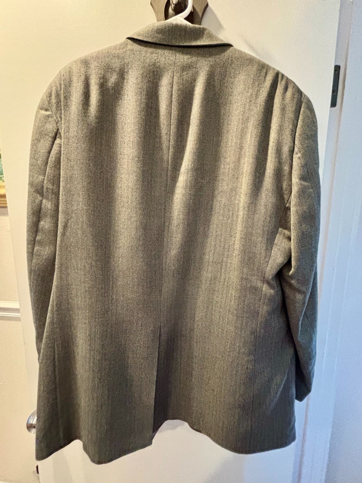 Lauren Ralph Lauren Gray Herringbone Silk Wool Sport Coat Blazer Men’s 46L