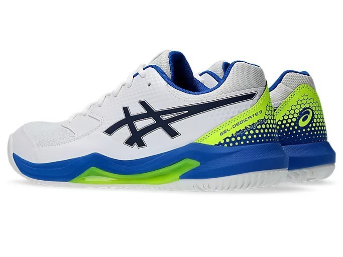 Asics Gel Dedicate 8 Pickleball Tennis Shoes White Black Mens Sz 10 1041A409-103