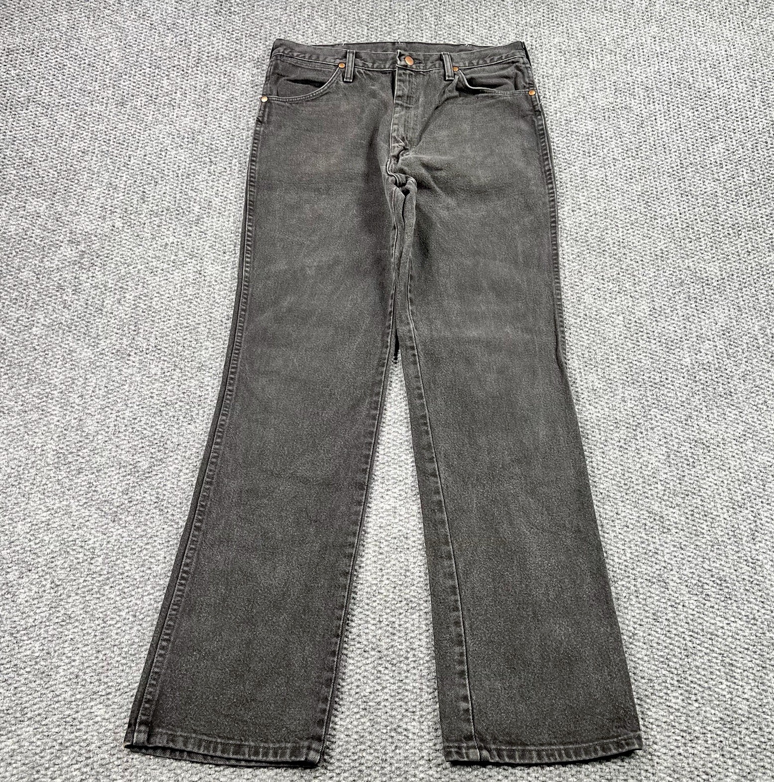 Vintage Wrangler Jeans Mens 34×34 Black Denim Cowboy Western 936WBK Made In USA