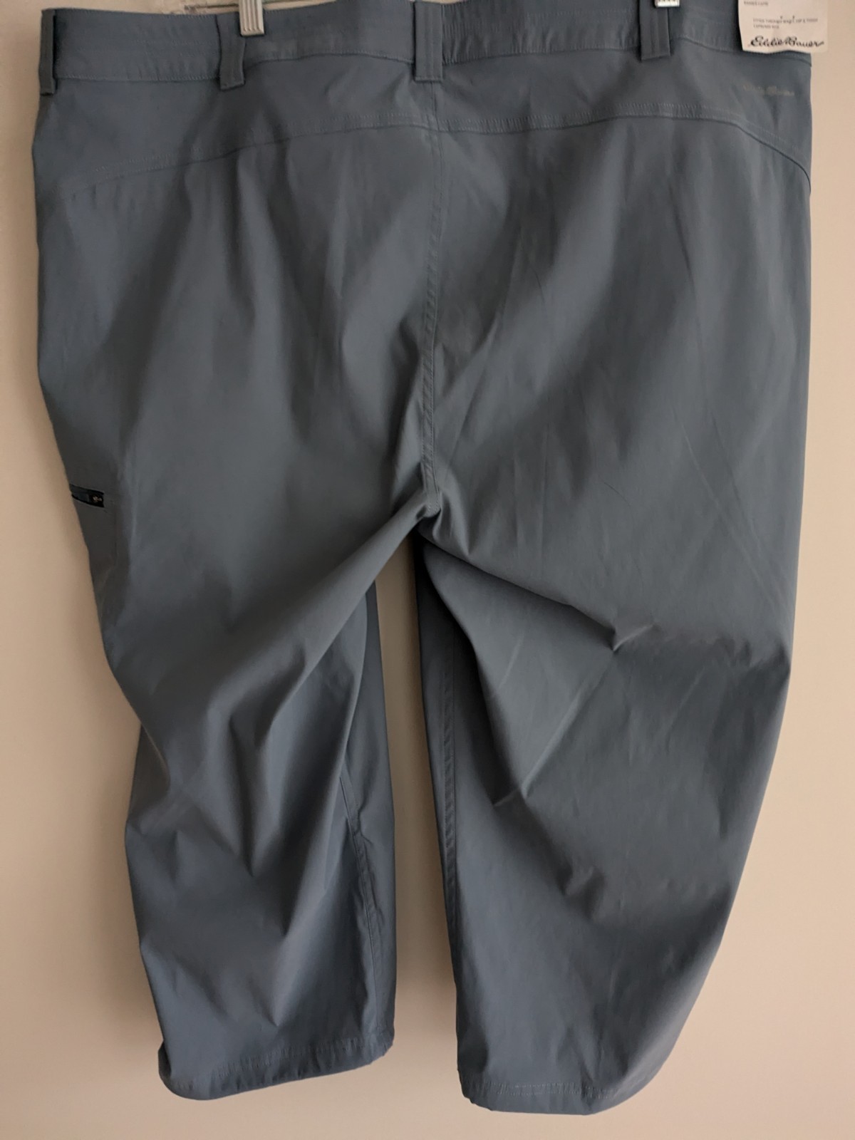NWT Eddie Bauer Rainier Gray Blue Pants Capri Yoga Walking Golf Pickleball 3X