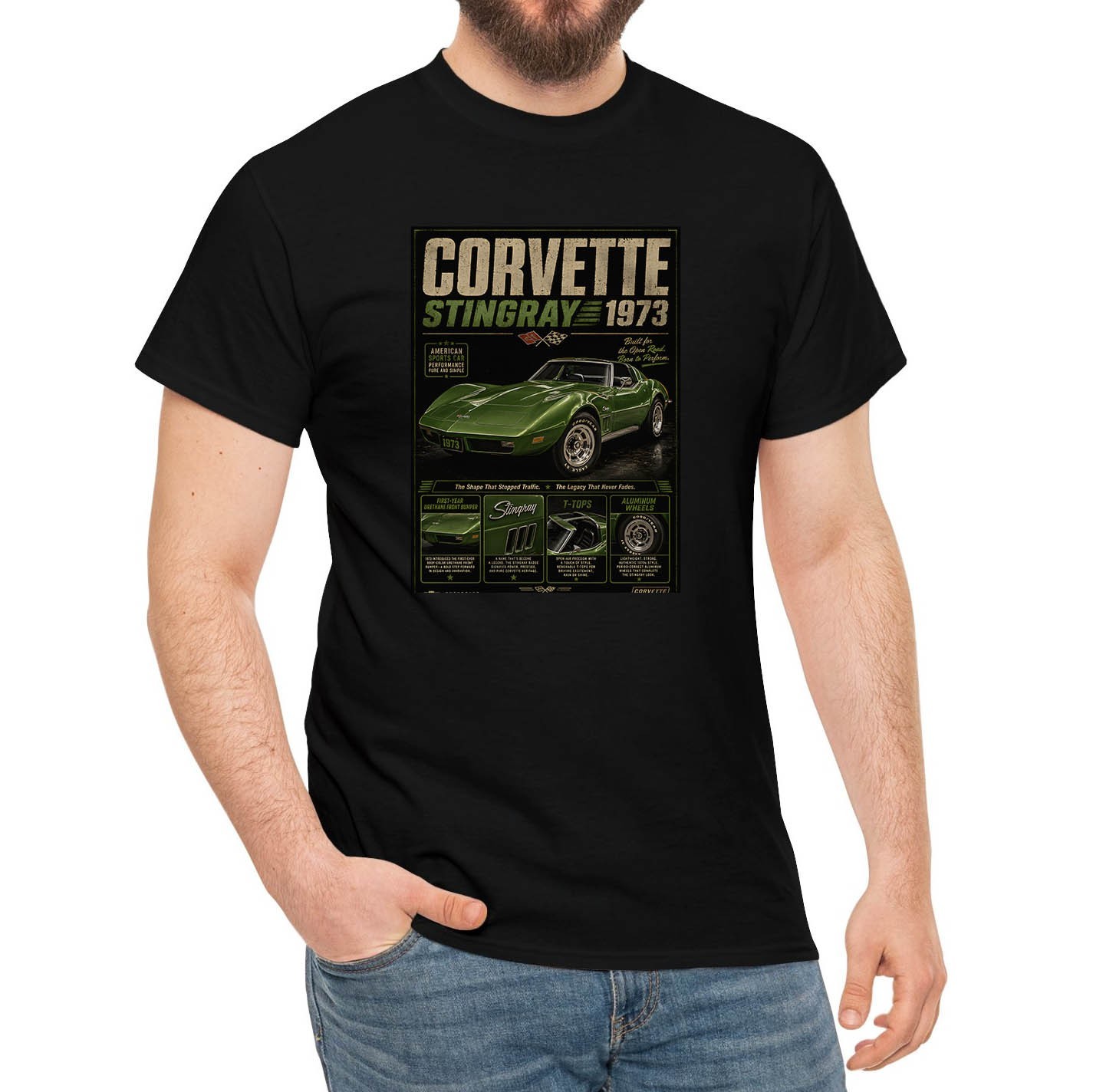 1973 Stingray Sports Car Vintage American Muscle T-Shirt