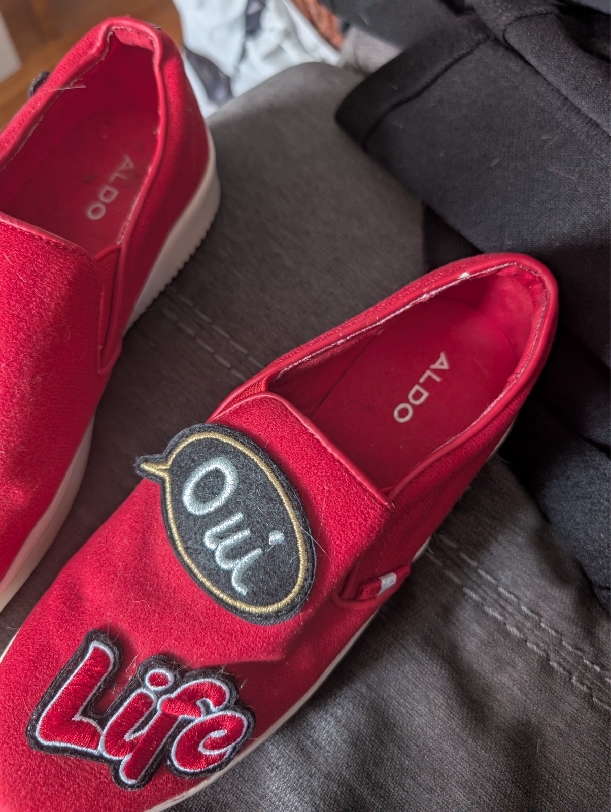 aldo fashionable red womens shoes