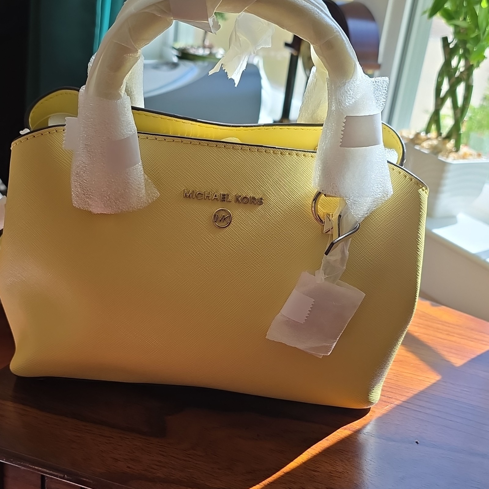 NWT Michael Kors Buttercup Yellow Satchel “Edith”, + Detachable Long Strap