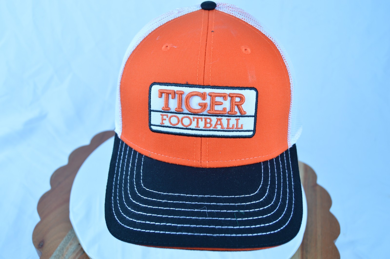 Tiger Football – Orange Trucker Hat Snapback Mesh Back Cap