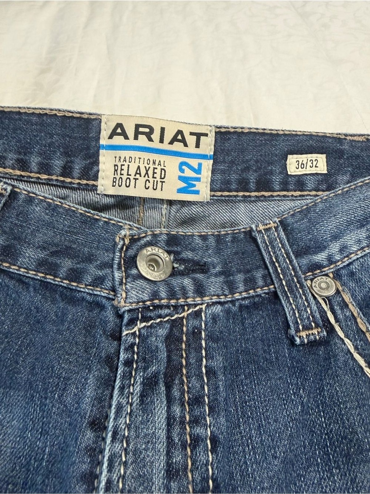 Ariat M2 Traditional Relaxed Boot Cut Jeans Mens 36×32 Cassidy Western Cowboy
