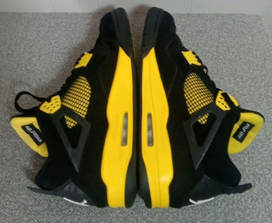Jordan 4 Retro Thunder Men’s Size 14 Black And Yellow DH6927-017