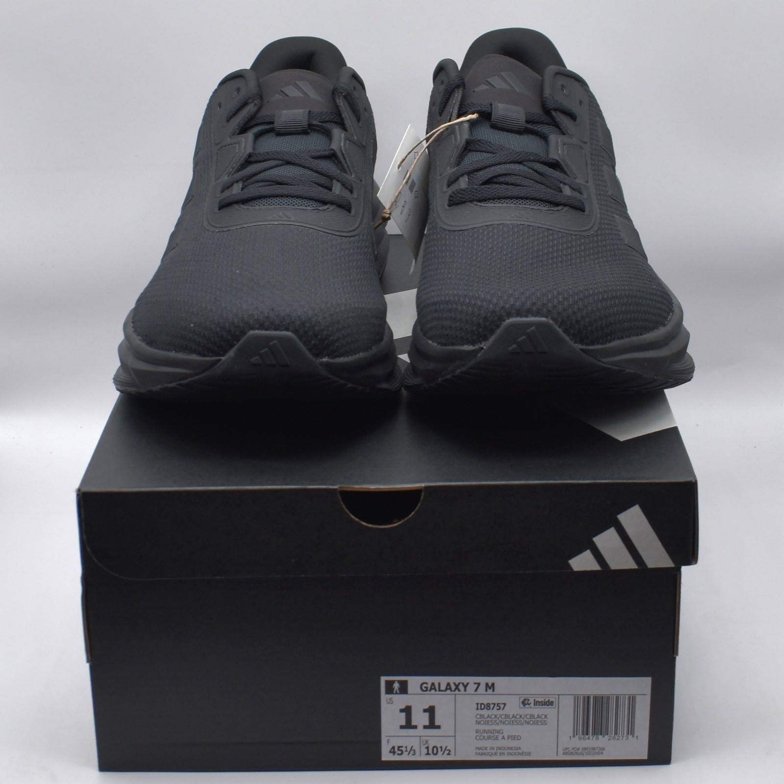 Adidas Galaxy 7 Running Shoes Men’s Size 11 Triple Black Cloudfoam NWT ID8757