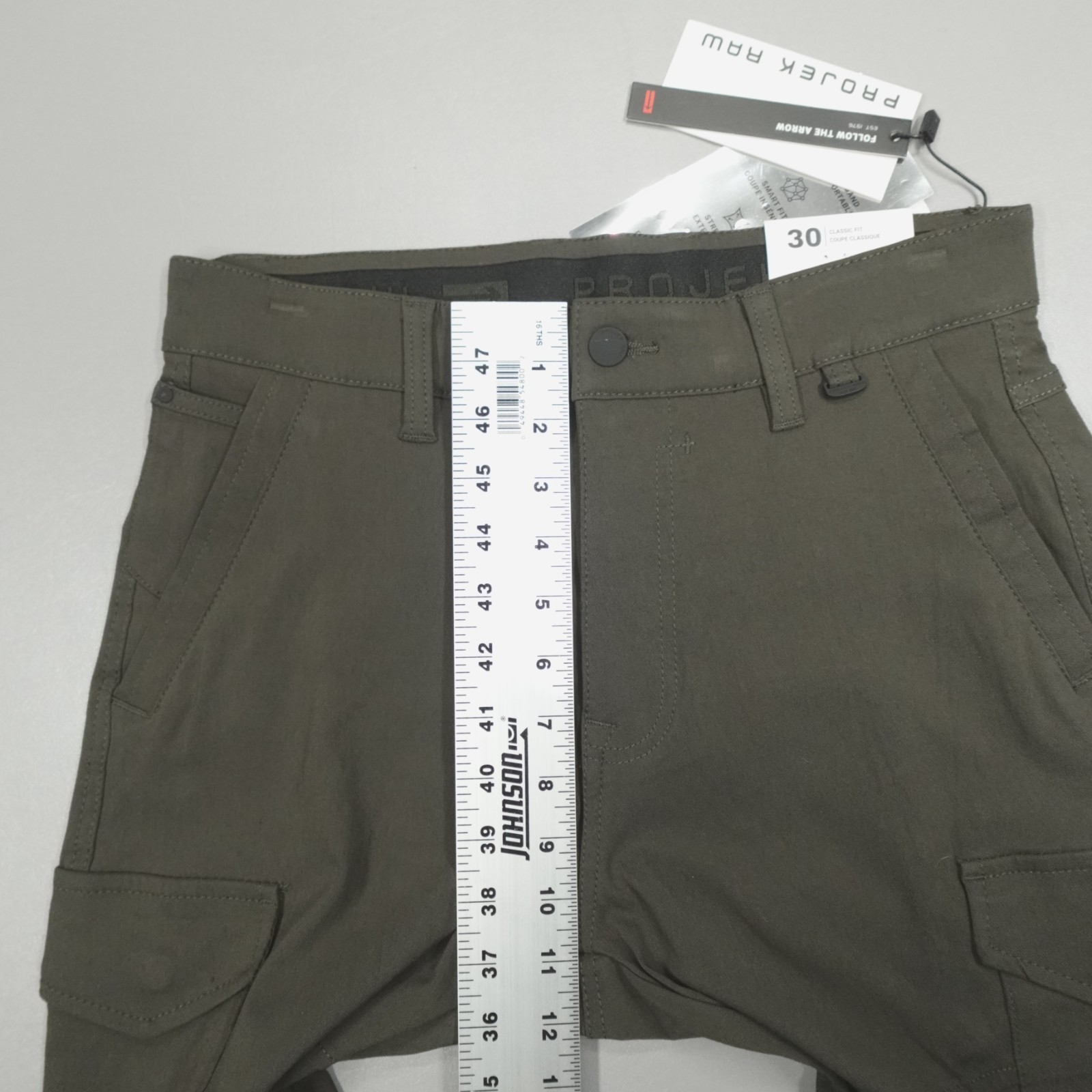 Projek Raw Bungee flex Cargo Pants Men Size 30 Classic Slim Fit Green 147101F