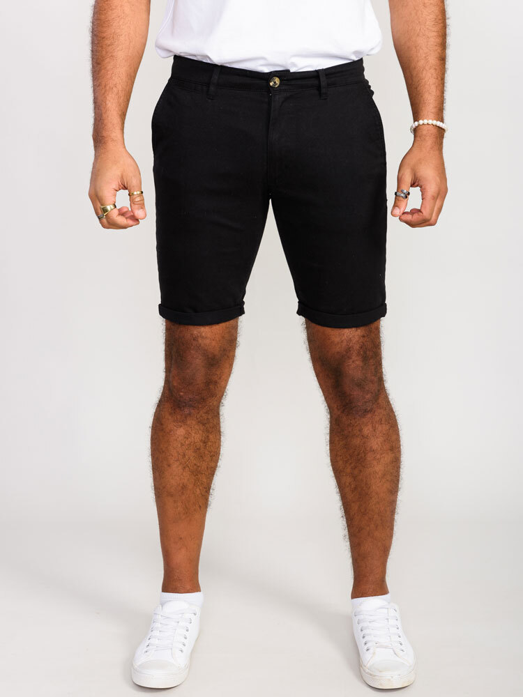 D555 Duke Big Mens Black Stretch Chino Shorts 42 44 46 48 50 52 54 56 (201303)