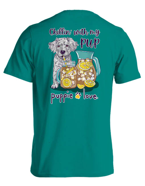 New PUPPIE LOVE CHILLIN WITH MY PUP T SHIRT