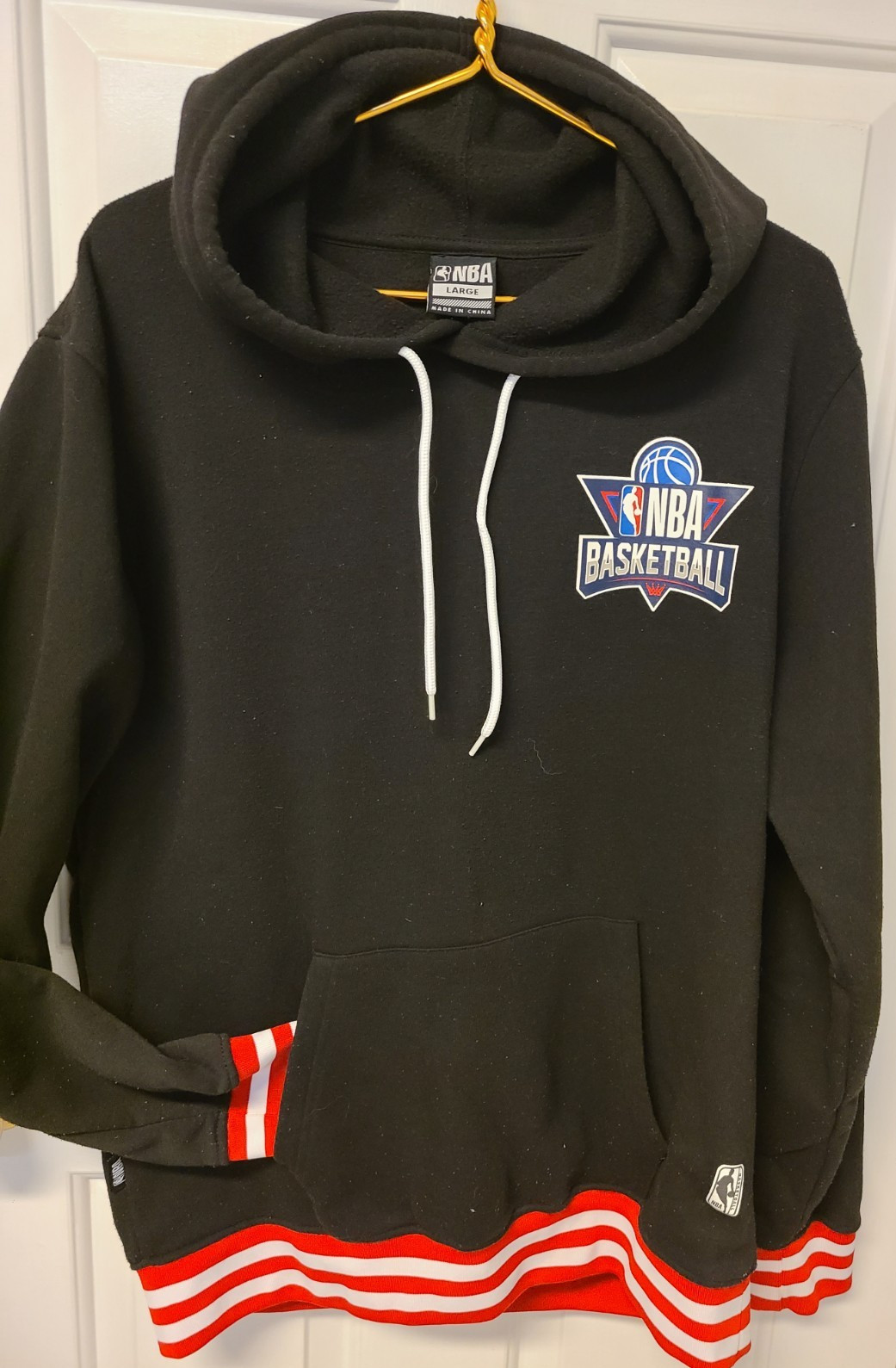 NBA Hoodie men’s Basketball Sweatshirt Black Large Pullover