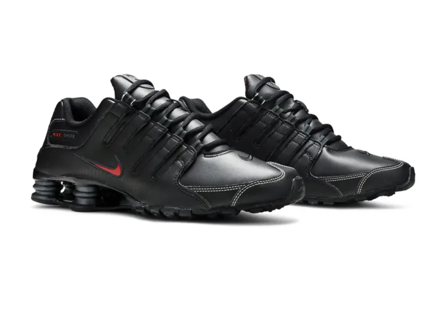 Nike Shox NZ Black White Varsity Red Sneakers 378341-017 Mens Size