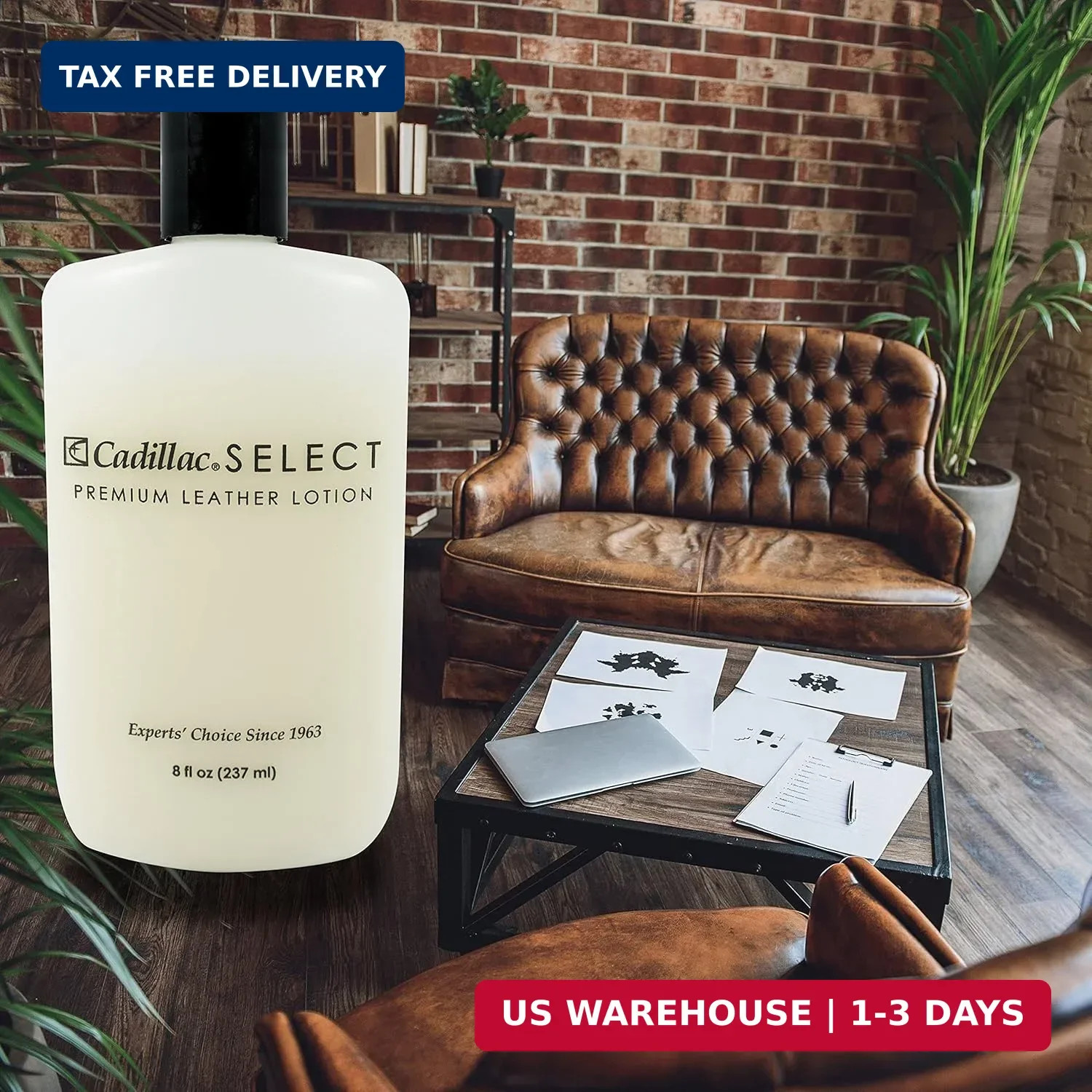Cadillac Select Leather Lotion Cleaner and Conditioner- For Handbags, Sofas, Jac