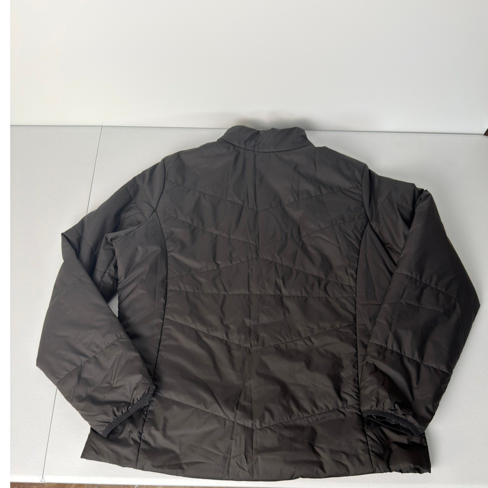 The North Face Womens Black Quilted Puffer Jacket Full Zip Insulated Coat L