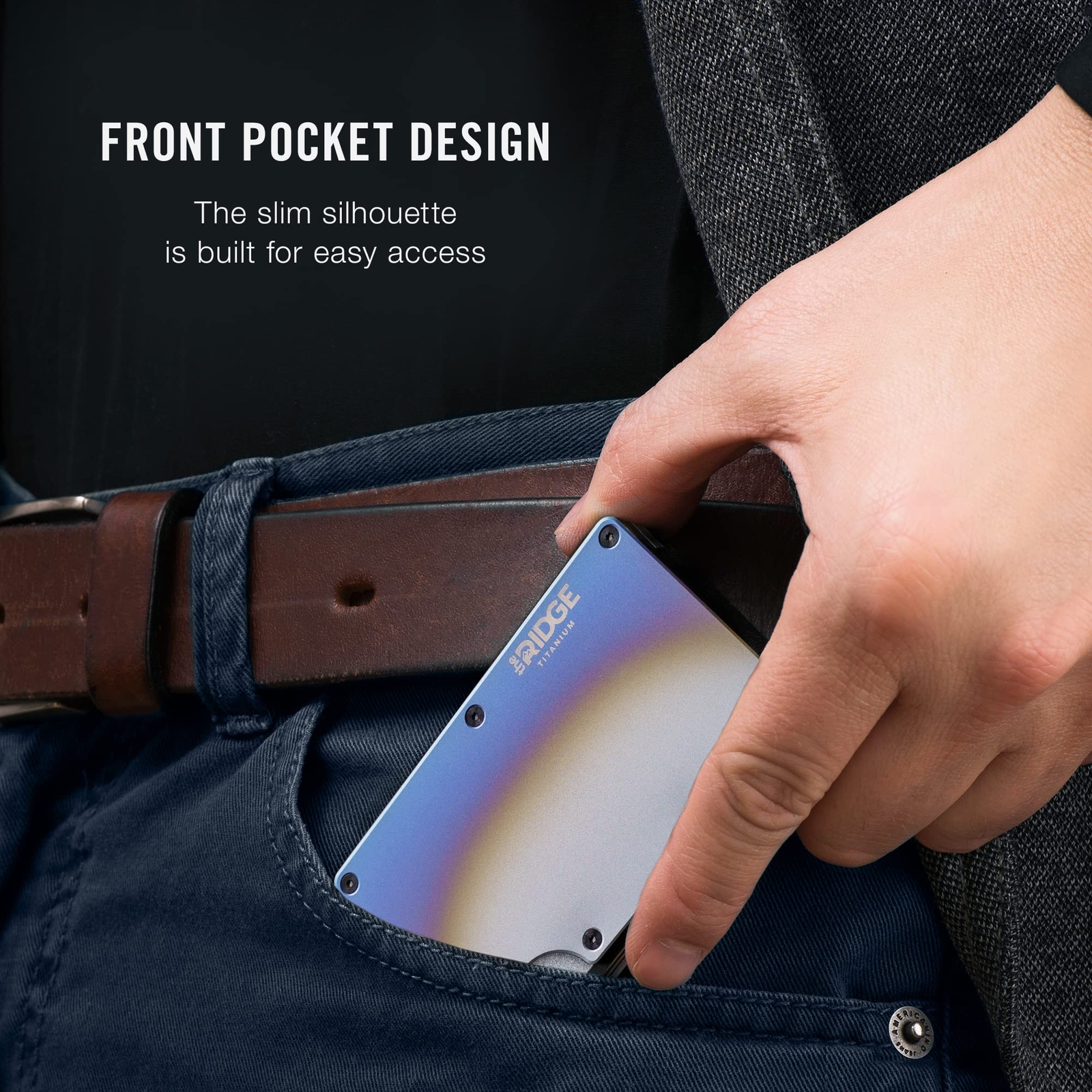 The Ridge Minimalist Slim Wallet Card Holder-Aluminum Metal Wallet with Cash