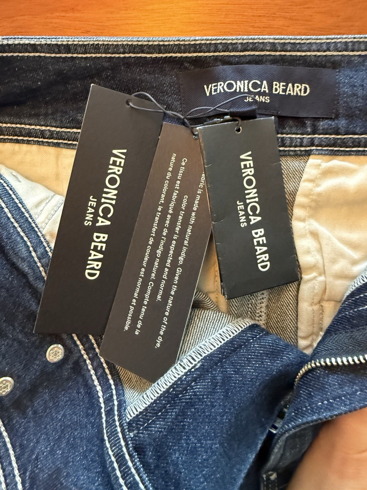 Veronica Beard Bowen Denim Mini Skirt Size 10 Blue Indigo Rinse Dark Wash NWT