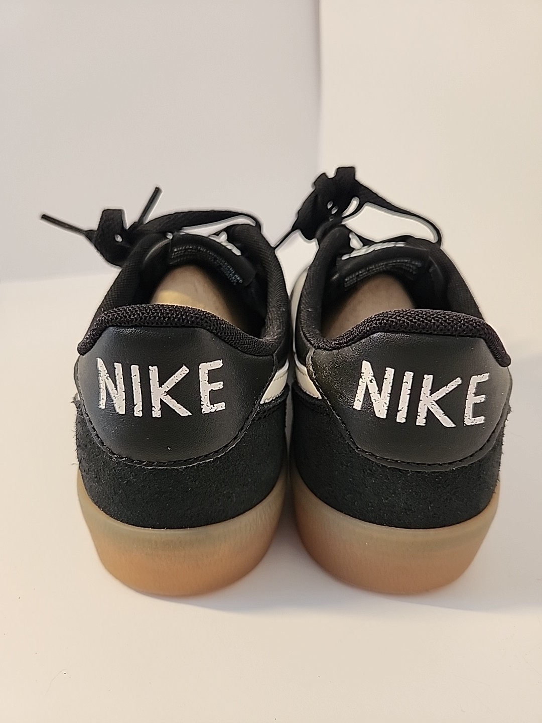Nike Killshot 2 Black Leather White Swoosh Gum Sole Men 6.5 Women 8 NEW NO BOX