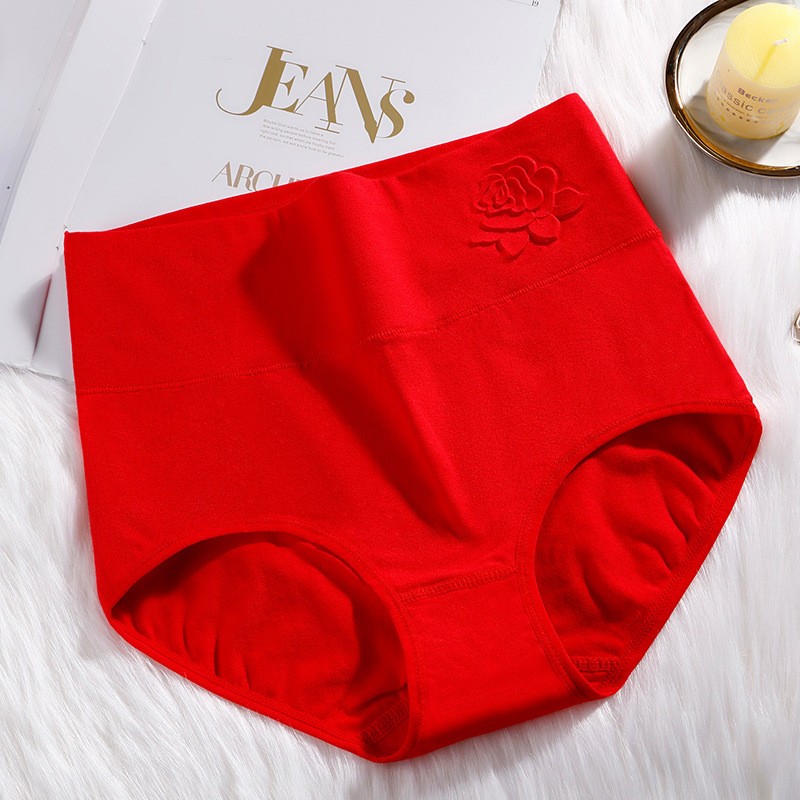 3 Pack Women High Waist Cotton Tummy Control Panties Ladies Leak Proof Underwear