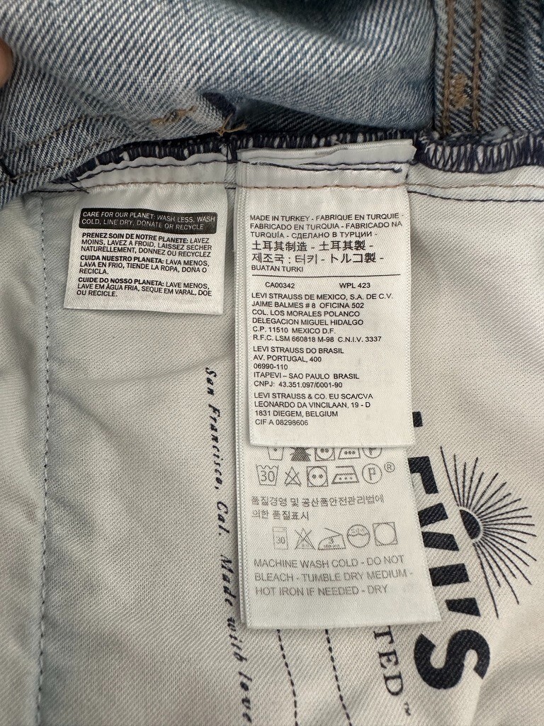 Levi’s Made & Crafted Arrow Jeans Embroidered Light Wash Straight Leg Women’s 27