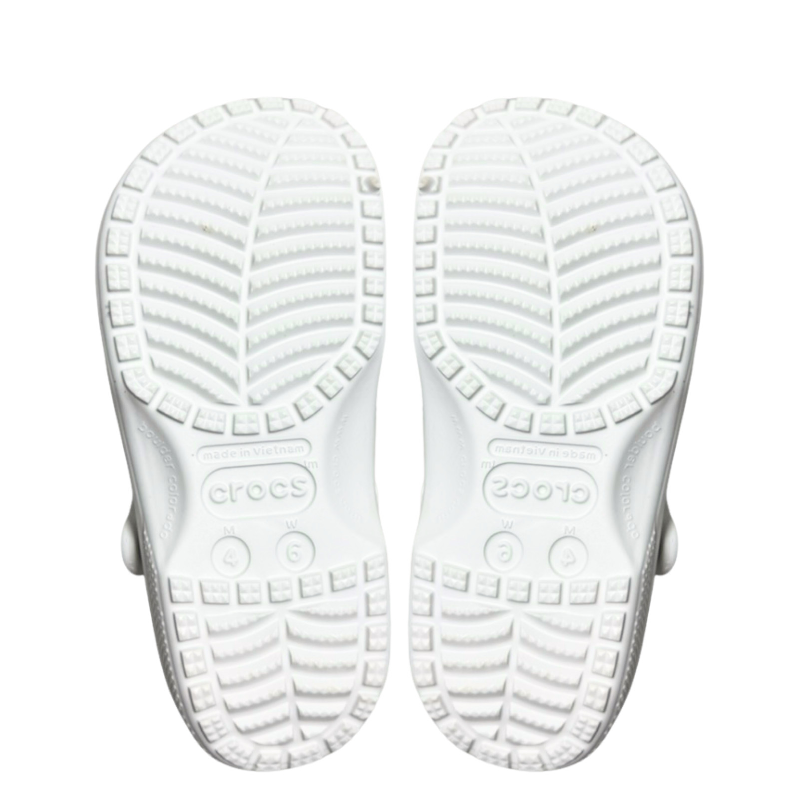 White Crocs Classic Clog Unisex Slip-On Sandals