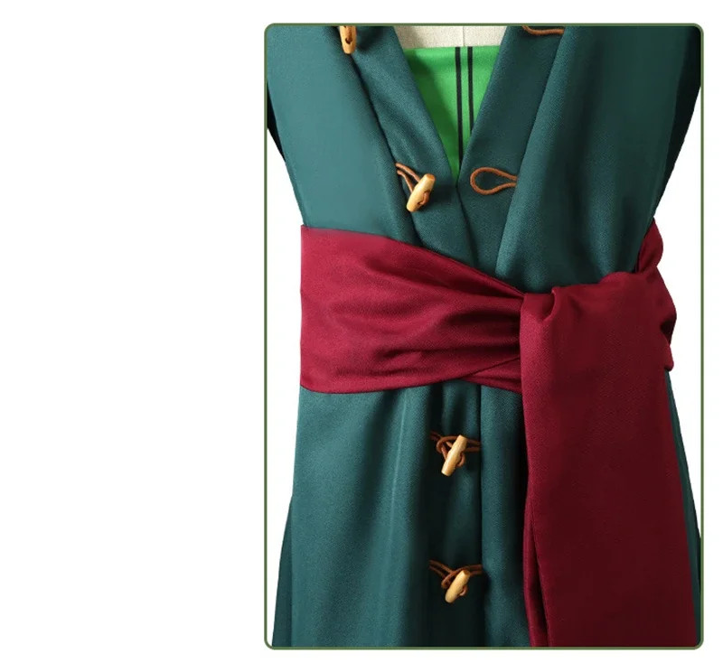 Roronoas Cosplay Costume Anime Kimono Robe Zoro Cloak Uniform Halloween Outfits