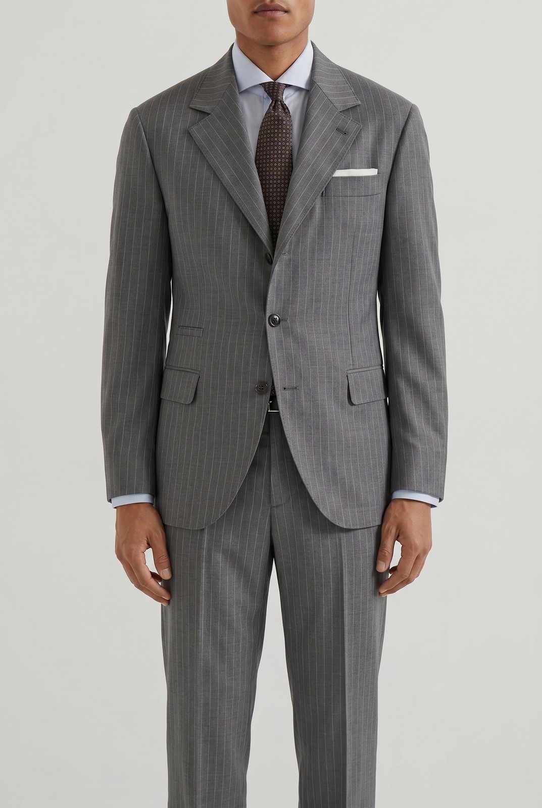 BRUNELLO CUCINELLI MEN’S MEDIUM GREY WOOL SUIT MSRP $5280