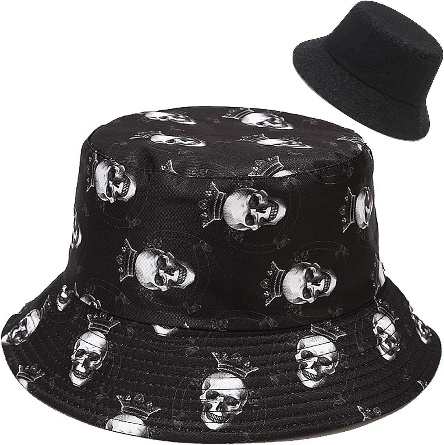 Unisex Bucket Hat Beach Sun Hat Aesthetic Fishing Hat for Men Women Teens, Rever
