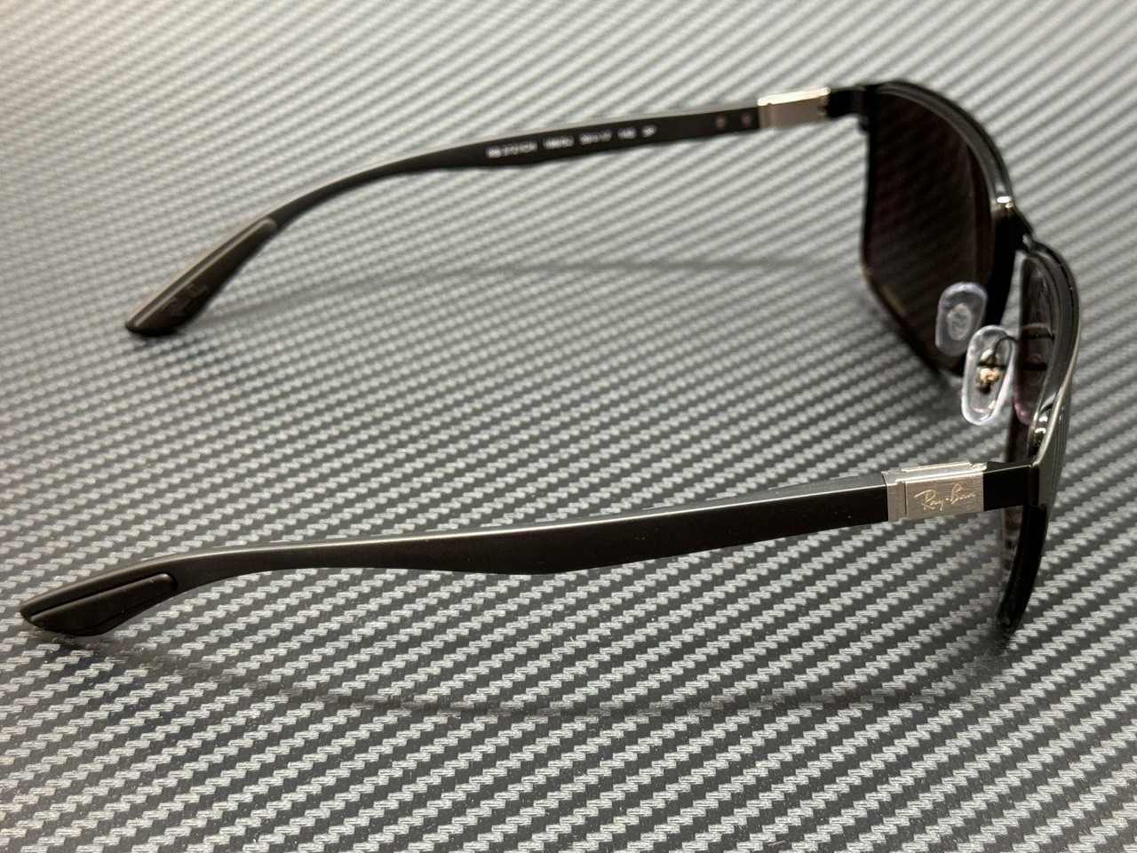 RAY BAN RB3721CH 186 5J Matte Black Grey Mirror Polarized Men’s 59 mm Sunglasses