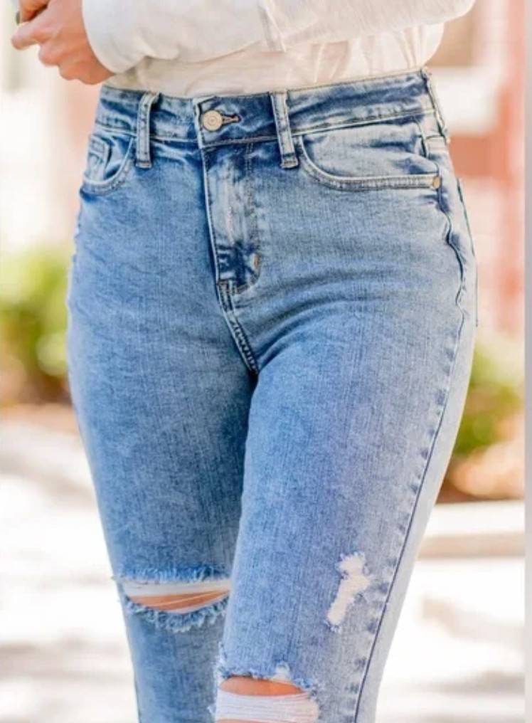New PLUS Judy Blue Skinny Fit Light Blue Denim JB88266