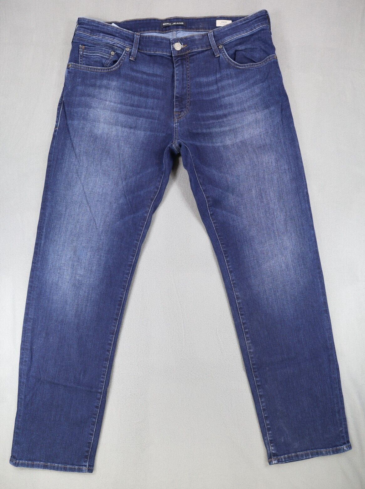 Mavi Zach Straight Leg Athletic Denim Jeans Mens Size 38×32 Blue Med Wash