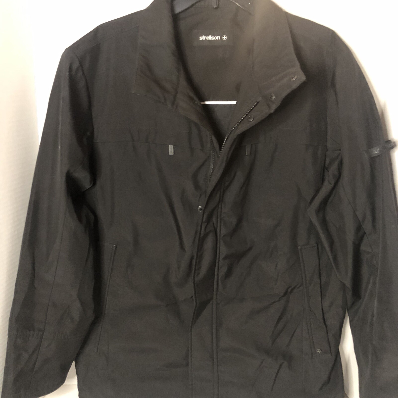 Strellson Switzerland Men’s GR 46 Black “Jetson”Jacket Pockets Full Zip Lined