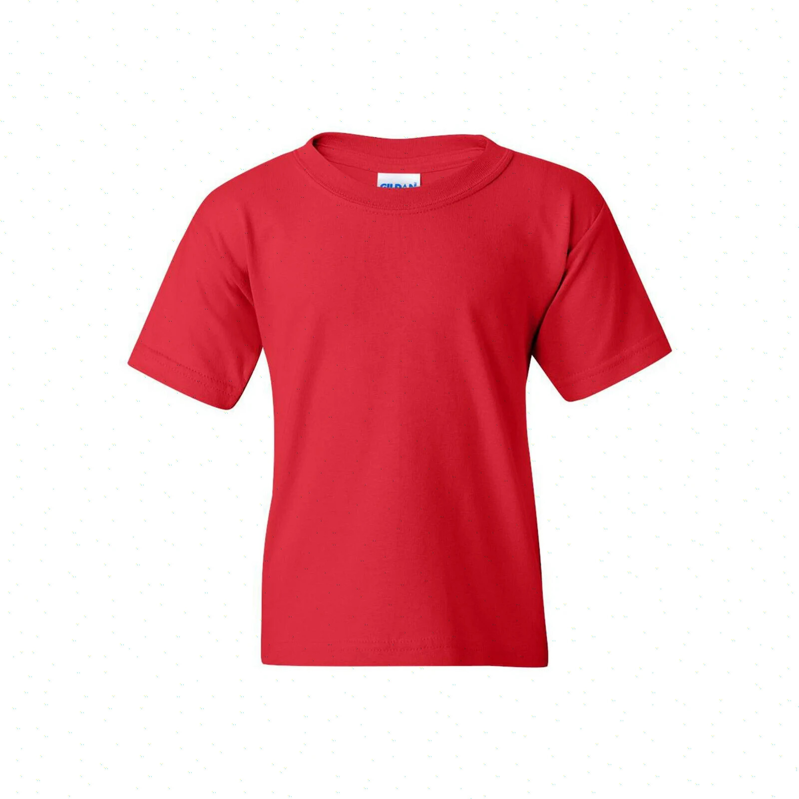 Gildan Youth Unisex Heavy Cotton 5000B XSmall Red SS Crew Neck Cotton Shirt New