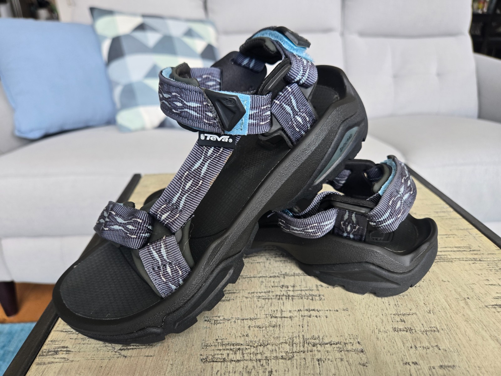 Teva Terra Fi Womens Hiking Sandals US 6.5 / EU 37.5 Blue Excellent Condition