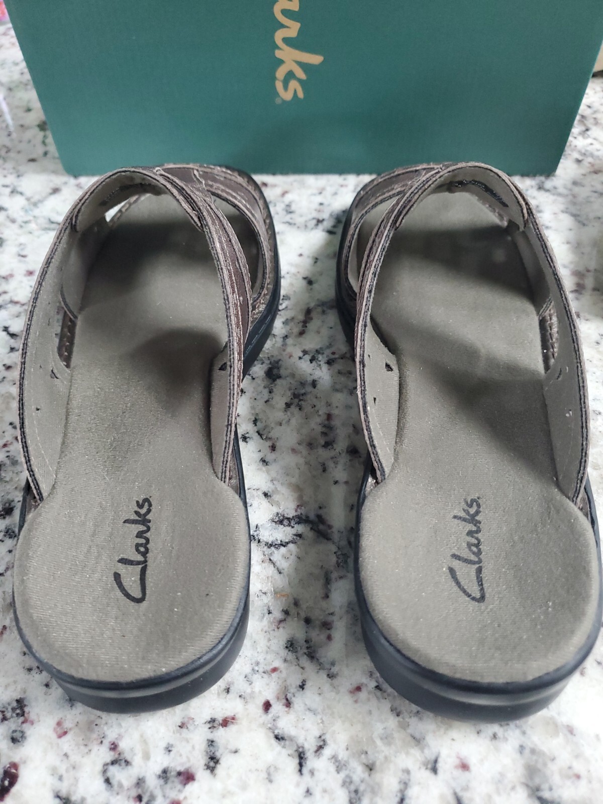 Clarks Patty Athens Pewter Sz 8 Slides #37168