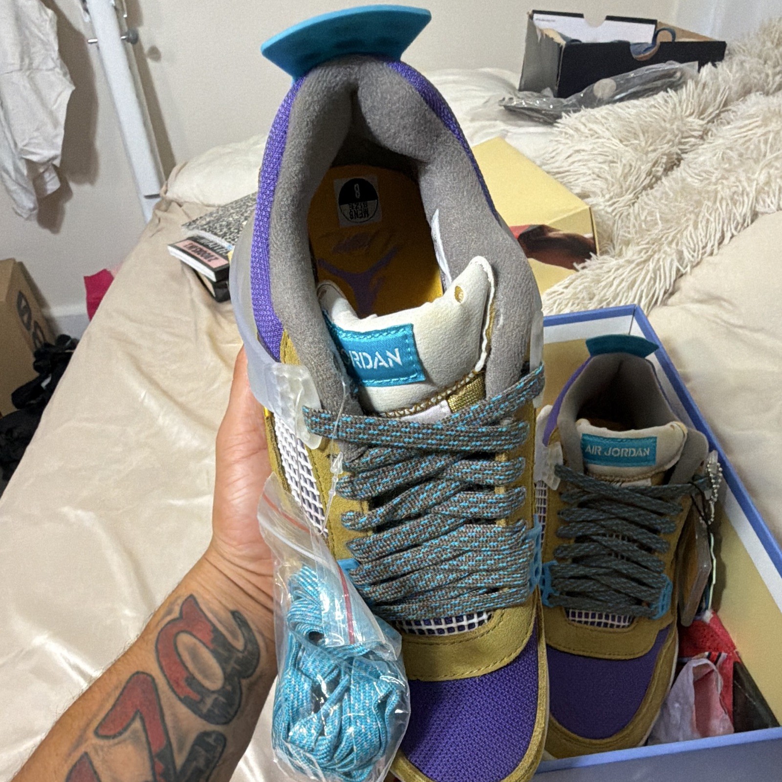 Jordan Air Jordan 4 Retro SP x Union Desert Moss DJ5718-300 Purple Tan Blue