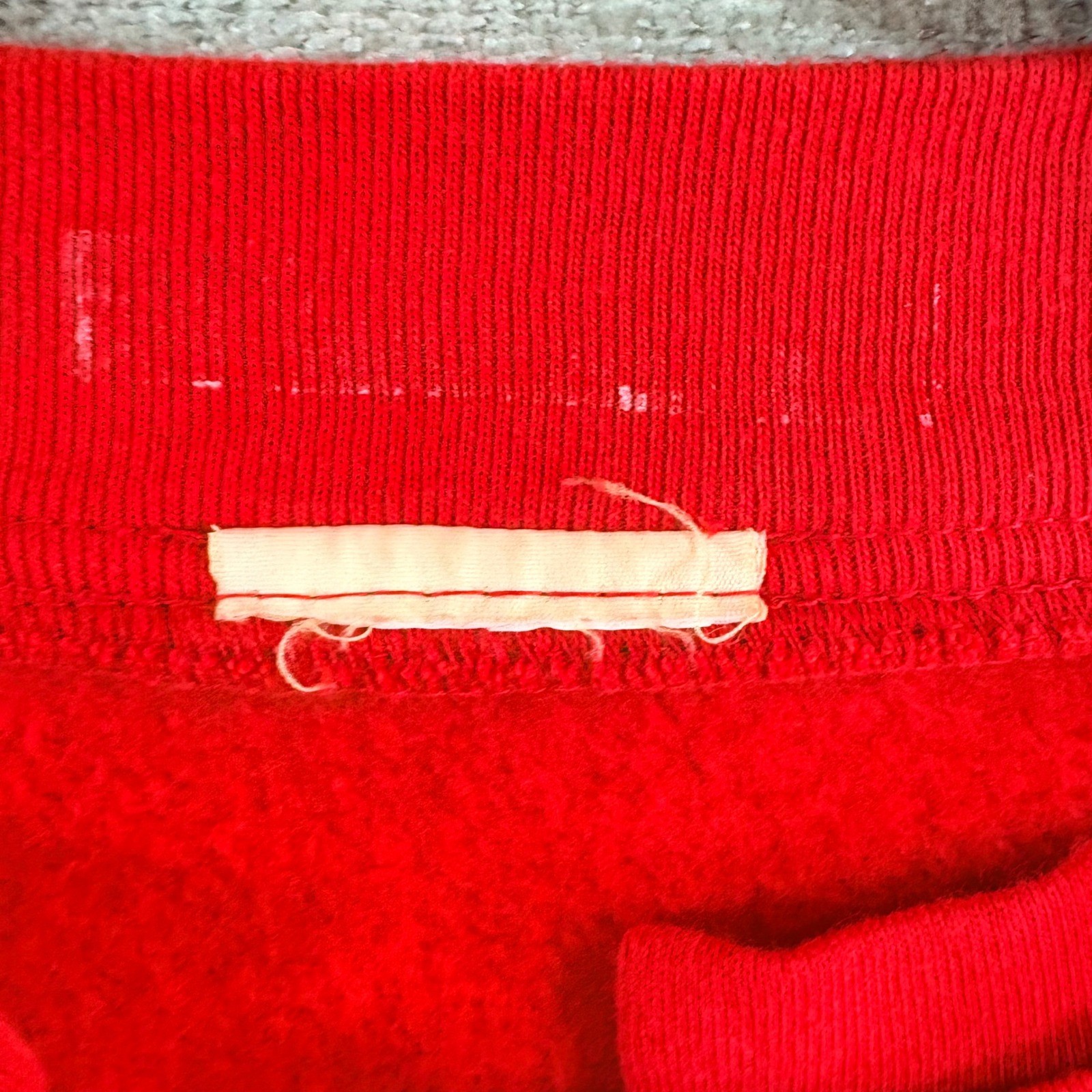 Vintage Granniecore Red Floral Print Button Front Fleece Cardigan Sweatshirt LG