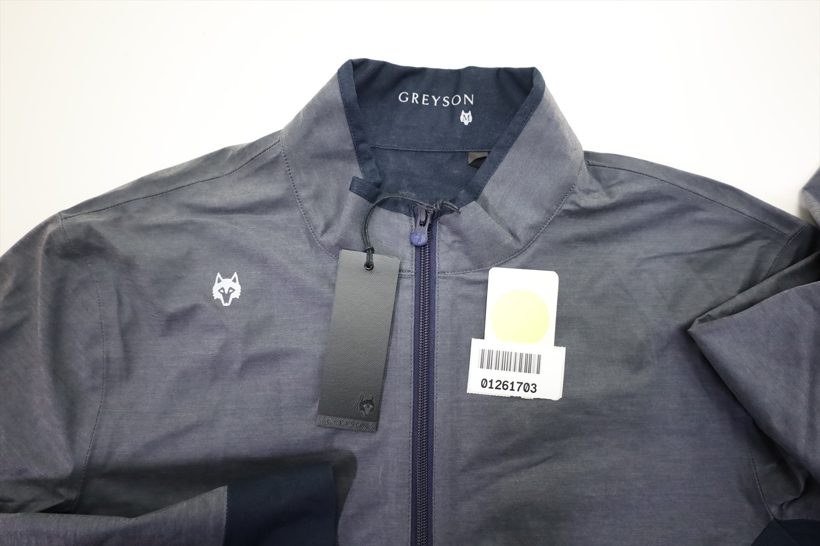 Greyson Golf Comanche Pullover Mens Size Medium Grey/Navy 989B 01261703 New
