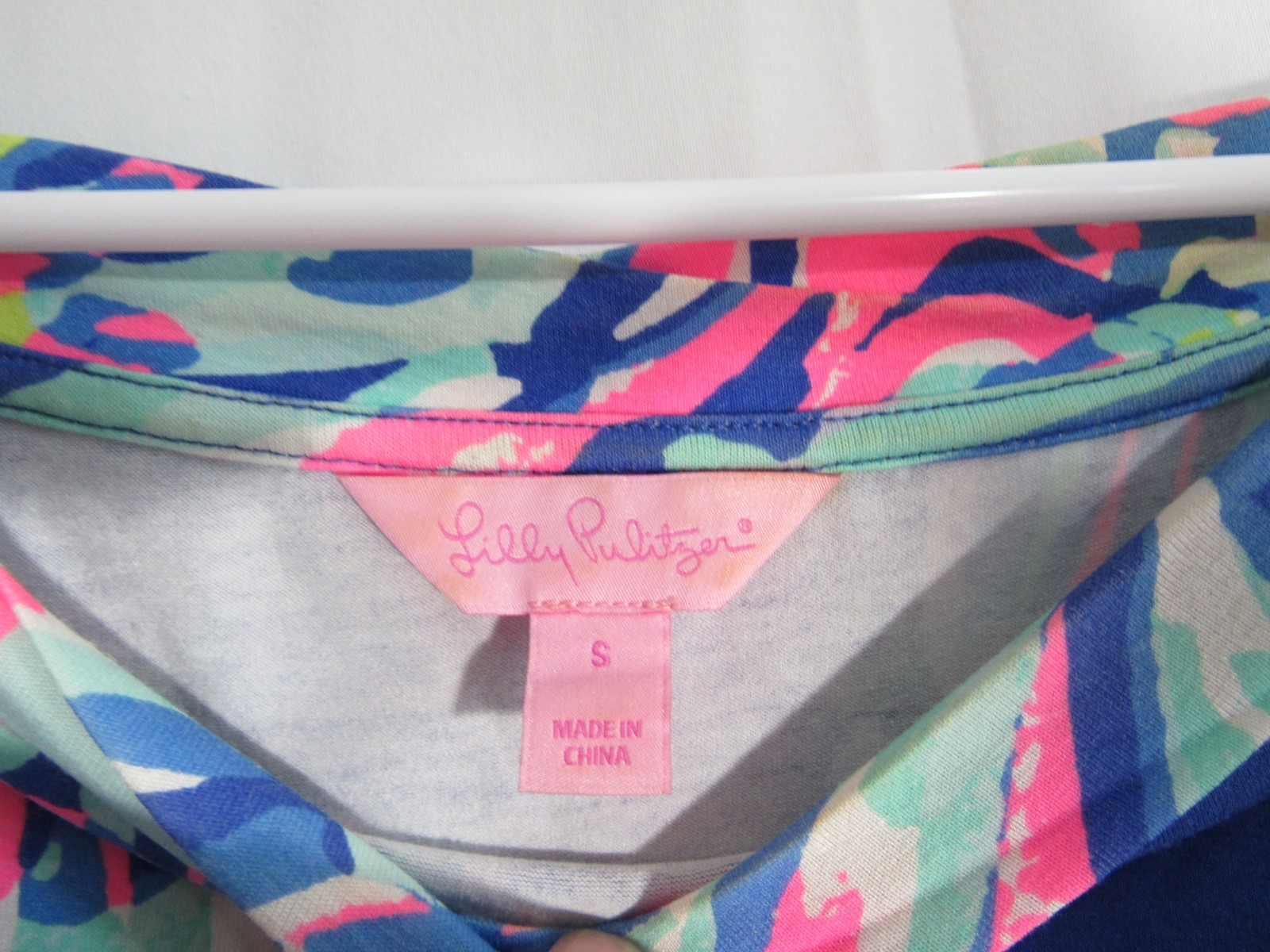 Lilly Pulitzer Blue Shell Coastal Retreat Lowe Dolman Sleeve Dress Size S EUC