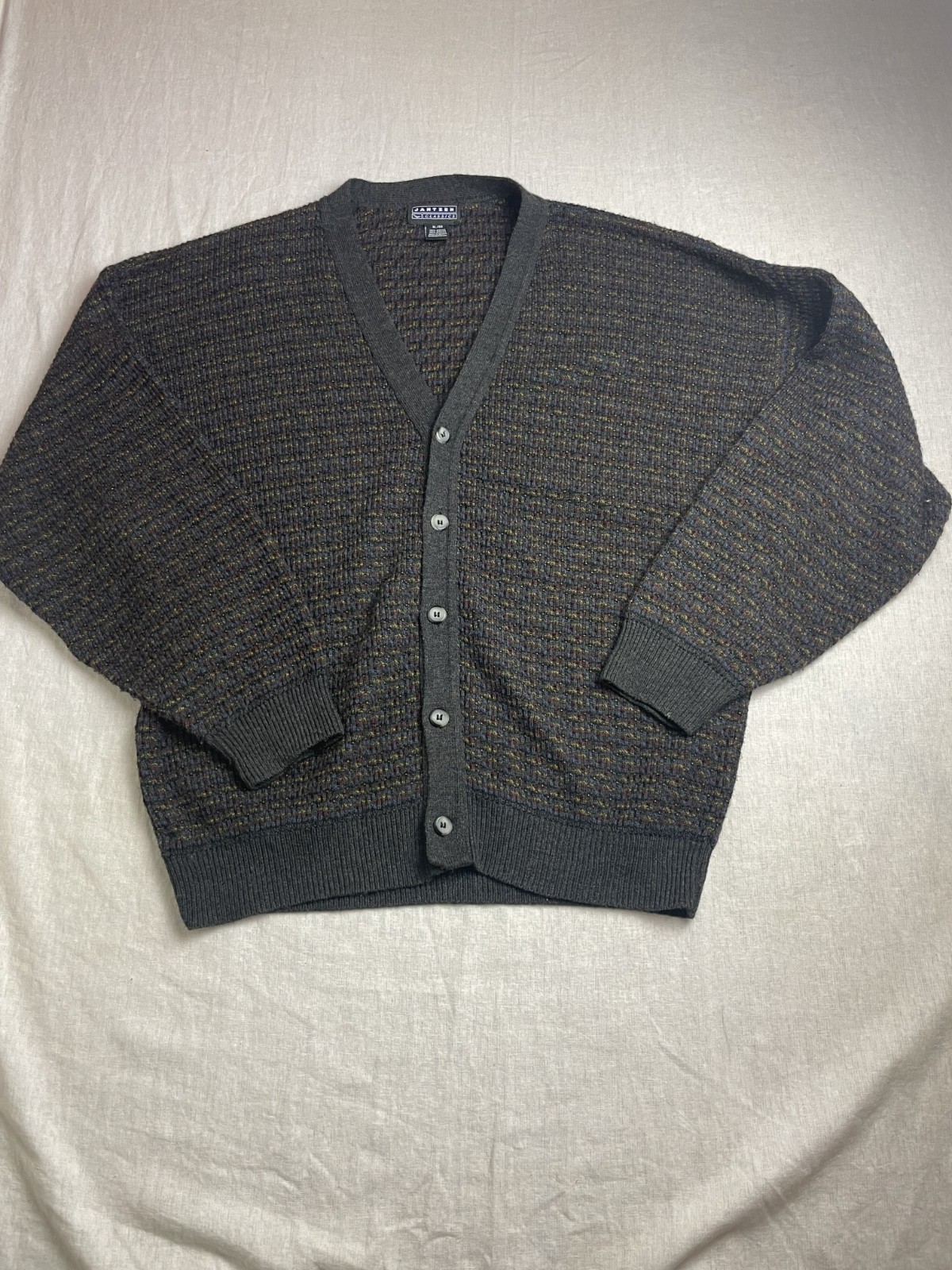 Vintage 90s Jantzen Classics Multicolor Mens XL Grandpacore Cardigan Sweater