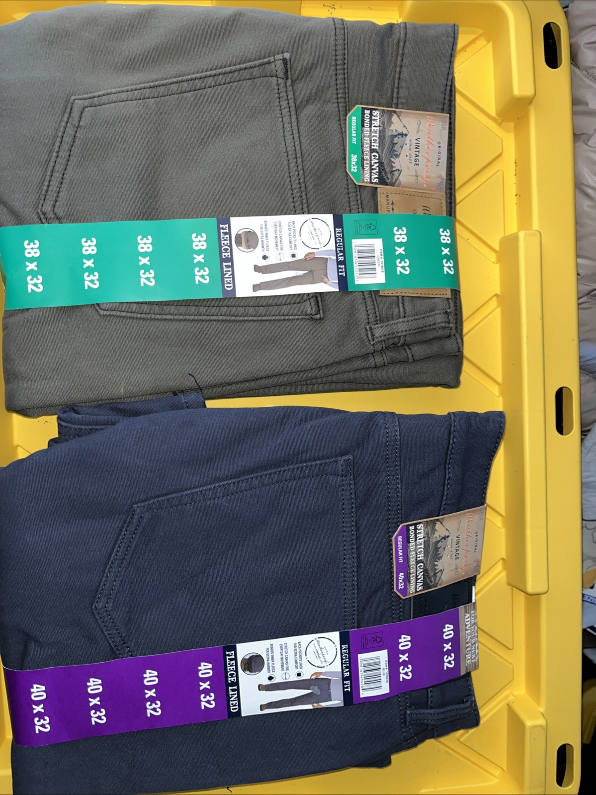 Weatherproof Vintage Fleece Lined Stretch Canvas MOON SHADOW & WHEAT VARIOUS