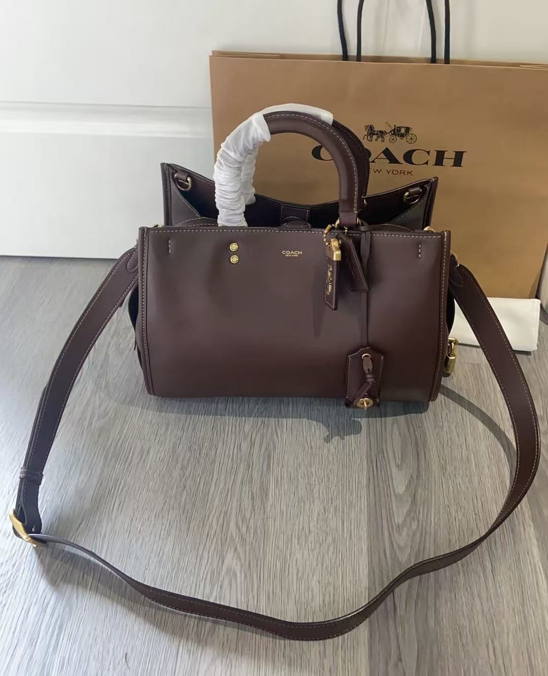 COACH CCX23 Rogue 31 Bag Soft Grain Leather Satchel Crossbody Shoulder 2WAY