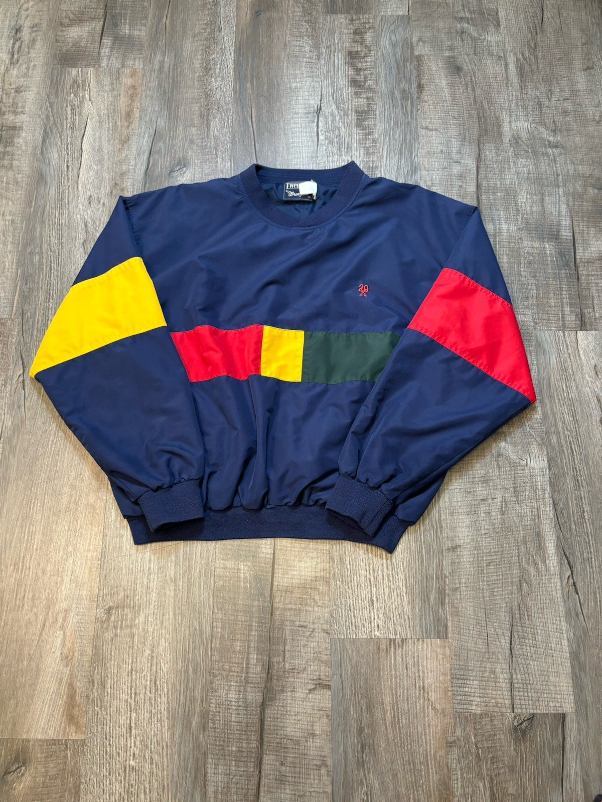 VTG 90s Wrangler 20X Western Windbreaker XL Color Block Cowboy USA B98