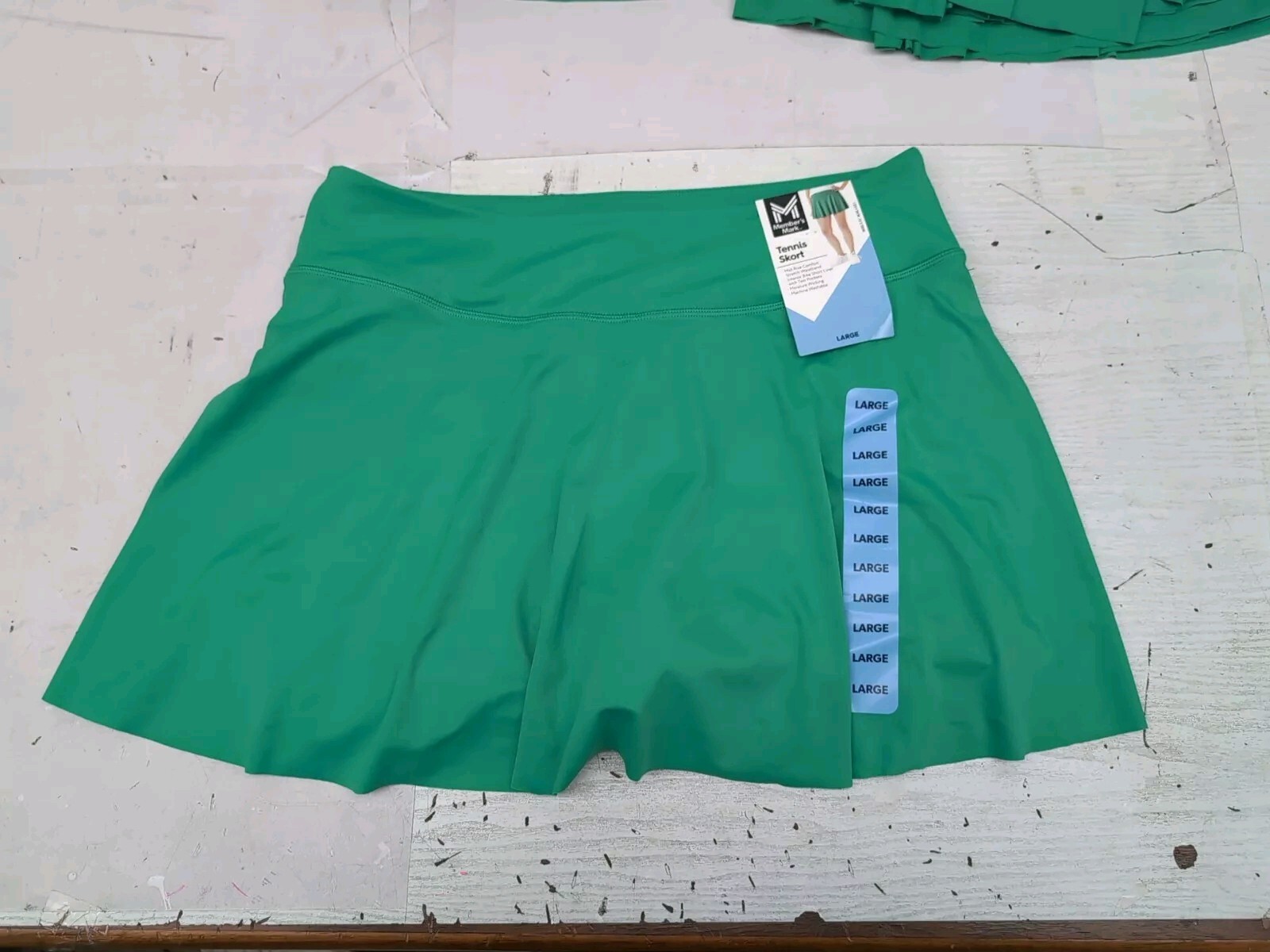 MM Lady Green 2 Pockets Stretchy Soft Moisture Wicking Tennis Skort Sz Lg AM14