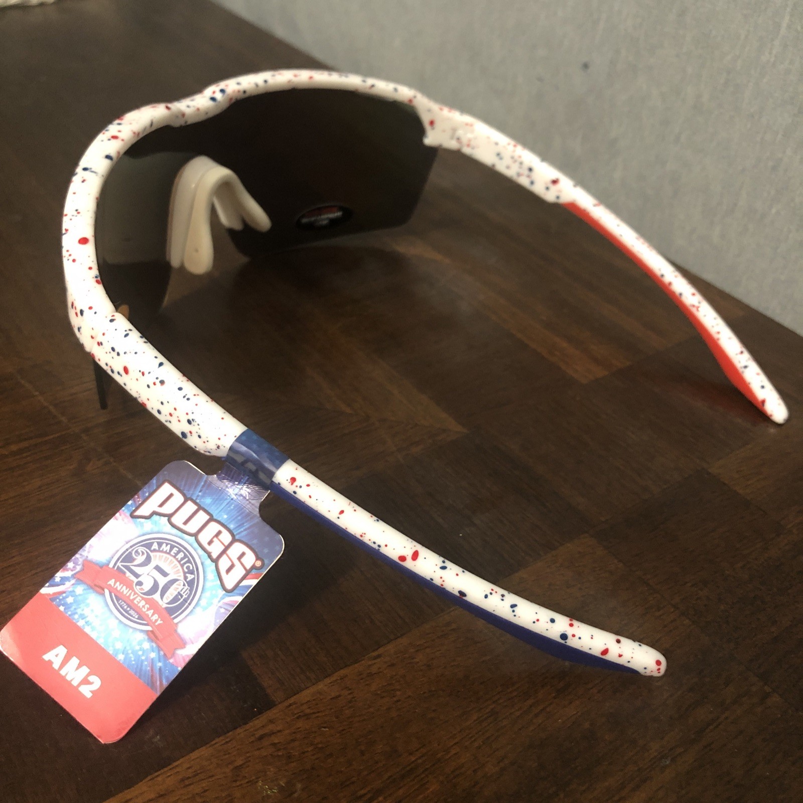 PUGS Sunglasses America 250Th Anniversary Edition ￼Red white￼ blue splatter