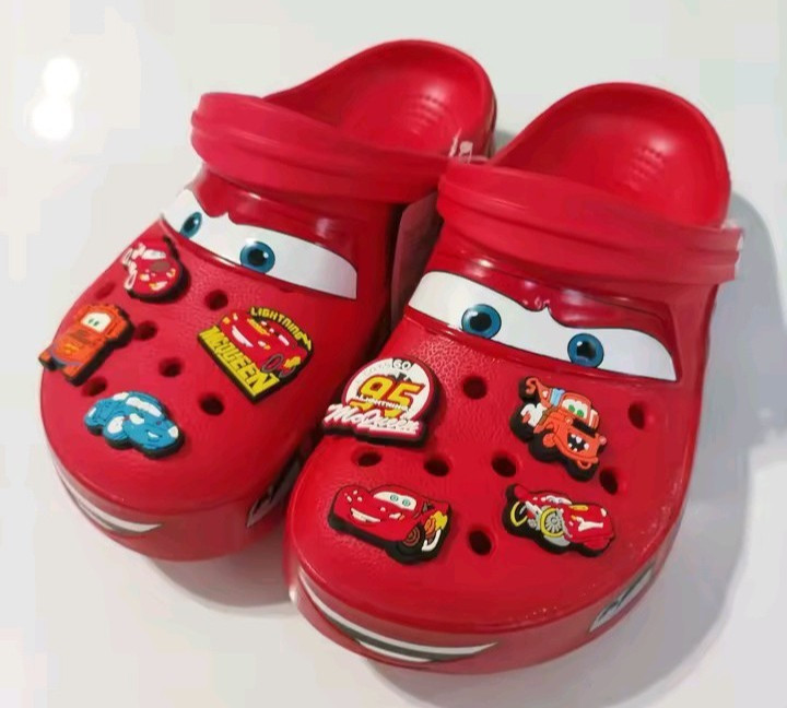 Lightning McQueen Clogs Adult Slip On Comfort Garden Shoes Red Classic Cartoon