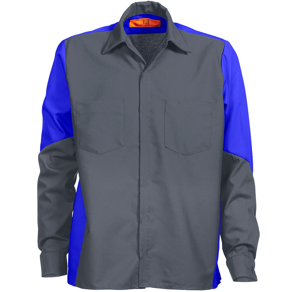 Mechanic Work Shirts Two Tone Motorsport 2 Pocket Industrial Uniform Clothes
